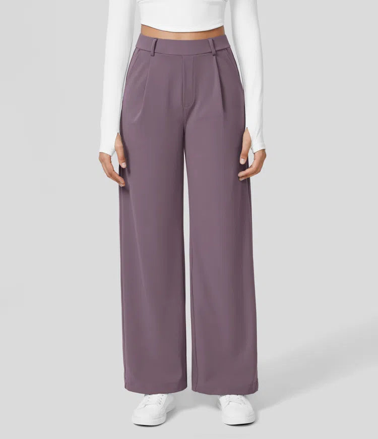 Sadie | Pleated eco-fabric pants