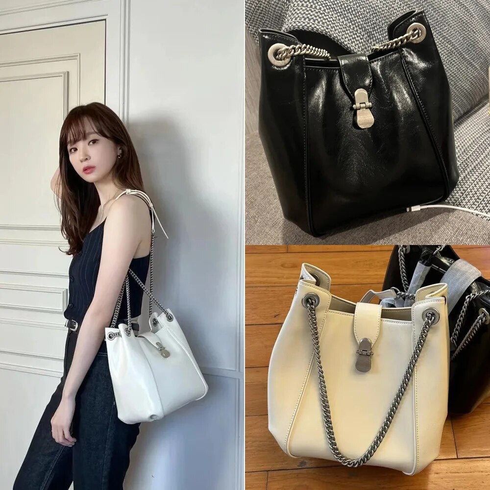 Loeu™ | Elegant women's shoulder bag made of cowhide leather