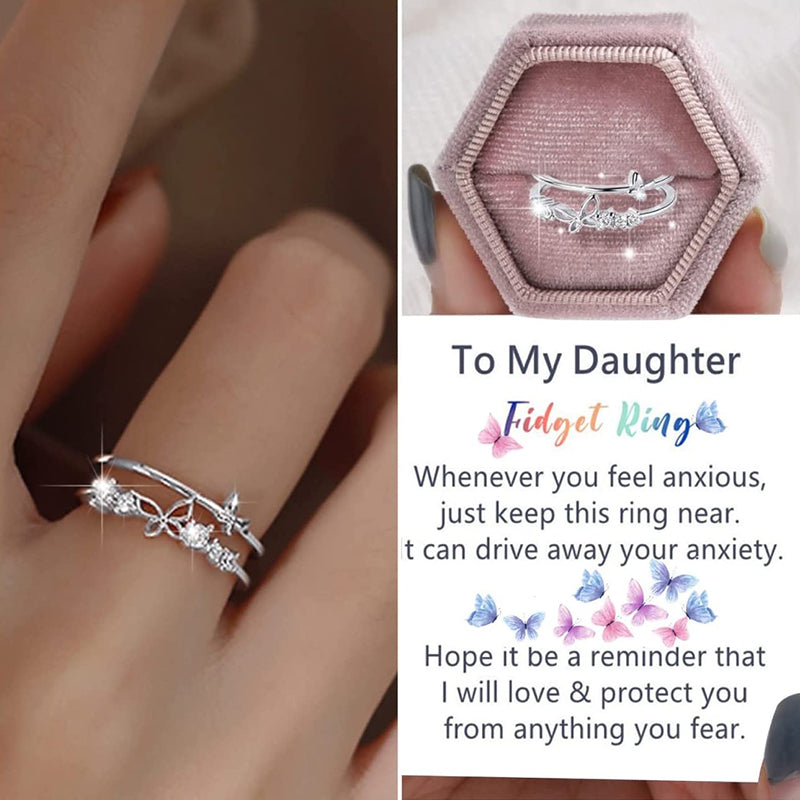 Nyla | Nyla's Butterfly Gemstone Ring (Free Size)