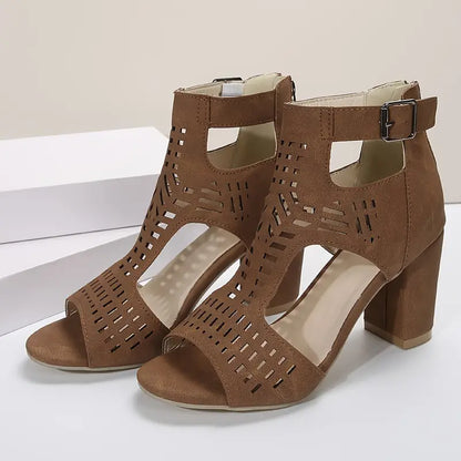 SoleCharm | Stylish back zipper heels 