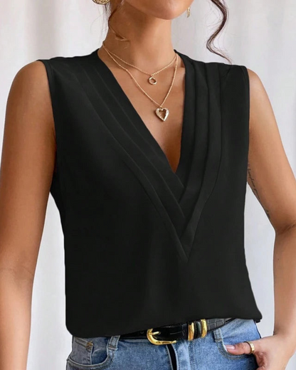 Celia | חולצה רגילה ללא שרוולים