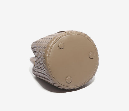 Carlene | Woven Leather Bucket Bag 