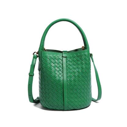 Carlene | Woven Leather Bucket Bag 