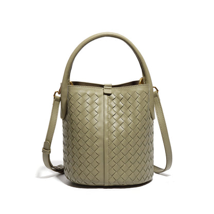 Carlene | Woven Leather Bucket Bag 