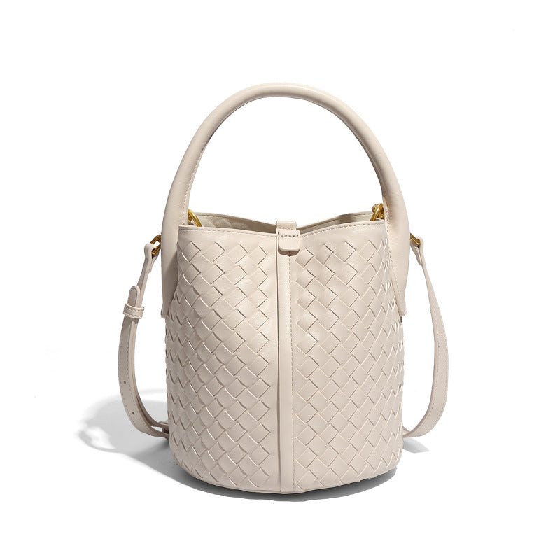 Carlene | Woven Leather Bucket Bag 