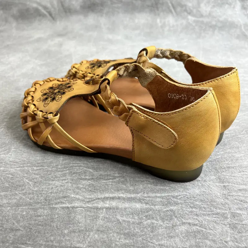 EcoSoles | סנדלים שטוחים בצבע אחיד לנשים