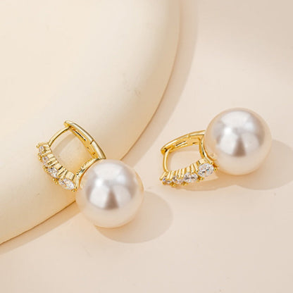 PearLuxe | עגילי פנינה תלויים