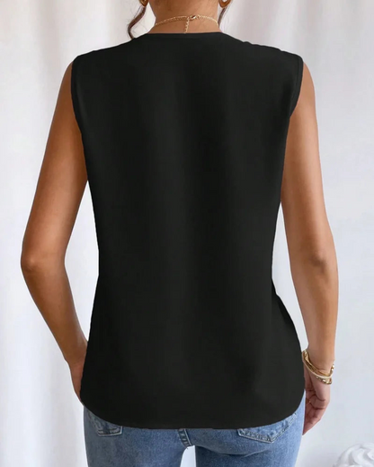 Celia | חולצה רגילה ללא שרוולים