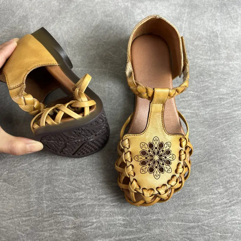 EcoSoles | סנדלים שטוחים בצבע אחיד לנשים