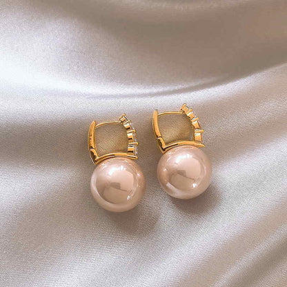 PearLuxe | עגילי פנינה תלויים