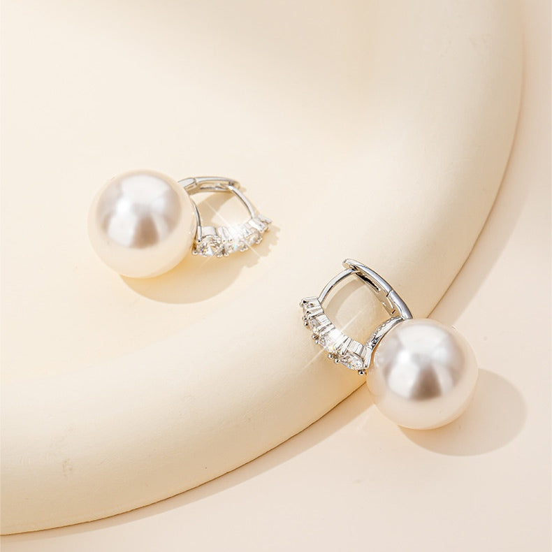 PearLuxe | עגילי פנינה תלויים
