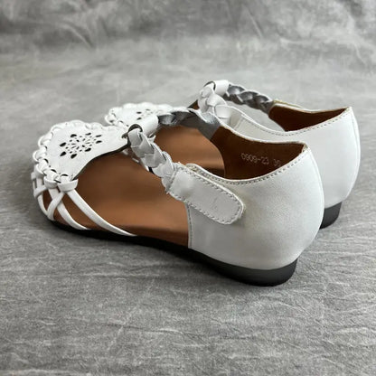 EcoSoles | סנדלים שטוחים בצבע אחיד לנשים