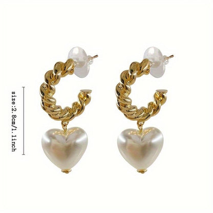 PearlAmour | Elegant heart earrings
