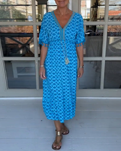 Alex | שמלת צווארון V קז'ואלית