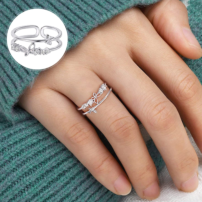 Nyla | Nyla's Butterfly Gemstone Ring (Free Size)