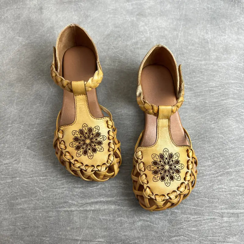 EcoSoles | סנדלים שטוחים בצבע אחיד לנשים