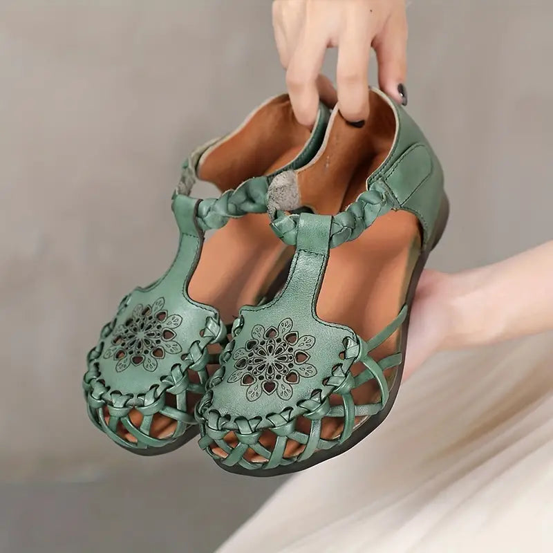 EcoSoles | סנדלים שטוחים בצבע אחיד לנשים