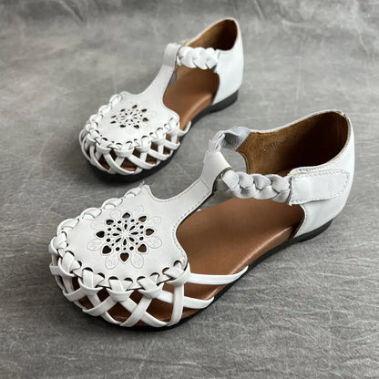 EcoSoles | סנדלים שטוחים בצבע אחיד לנשים