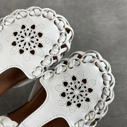 EcoSoles | סנדלים שטוחים בצבע אחיד לנשים