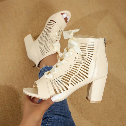 SoleCharm | Stylish back zipper heels 