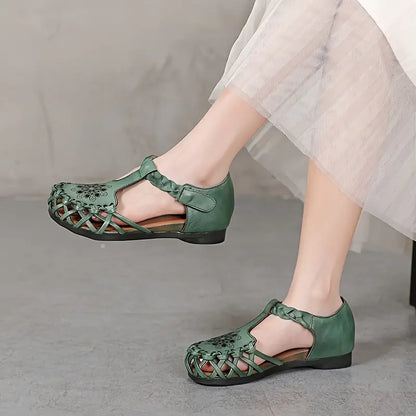 EcoSoles | סנדלים שטוחים בצבע אחיד לנשים