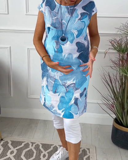 Whitney | Casual long top with floral print