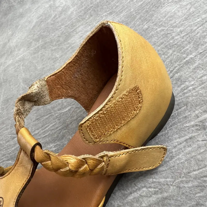 EcoSoles | סנדלים שטוחים בצבע אחיד לנשים