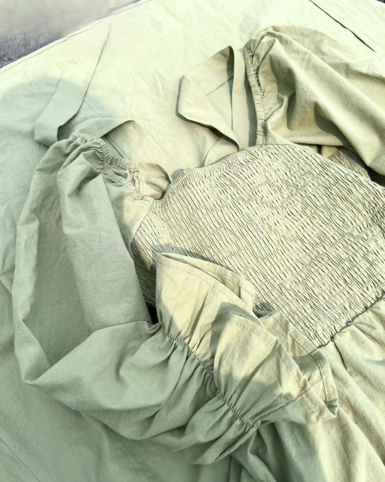 Blanca | שמלה עם שרוולים מסולסלים