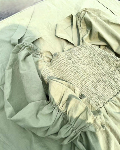 Blanca | שמלה עם שרוולים מסולסלים