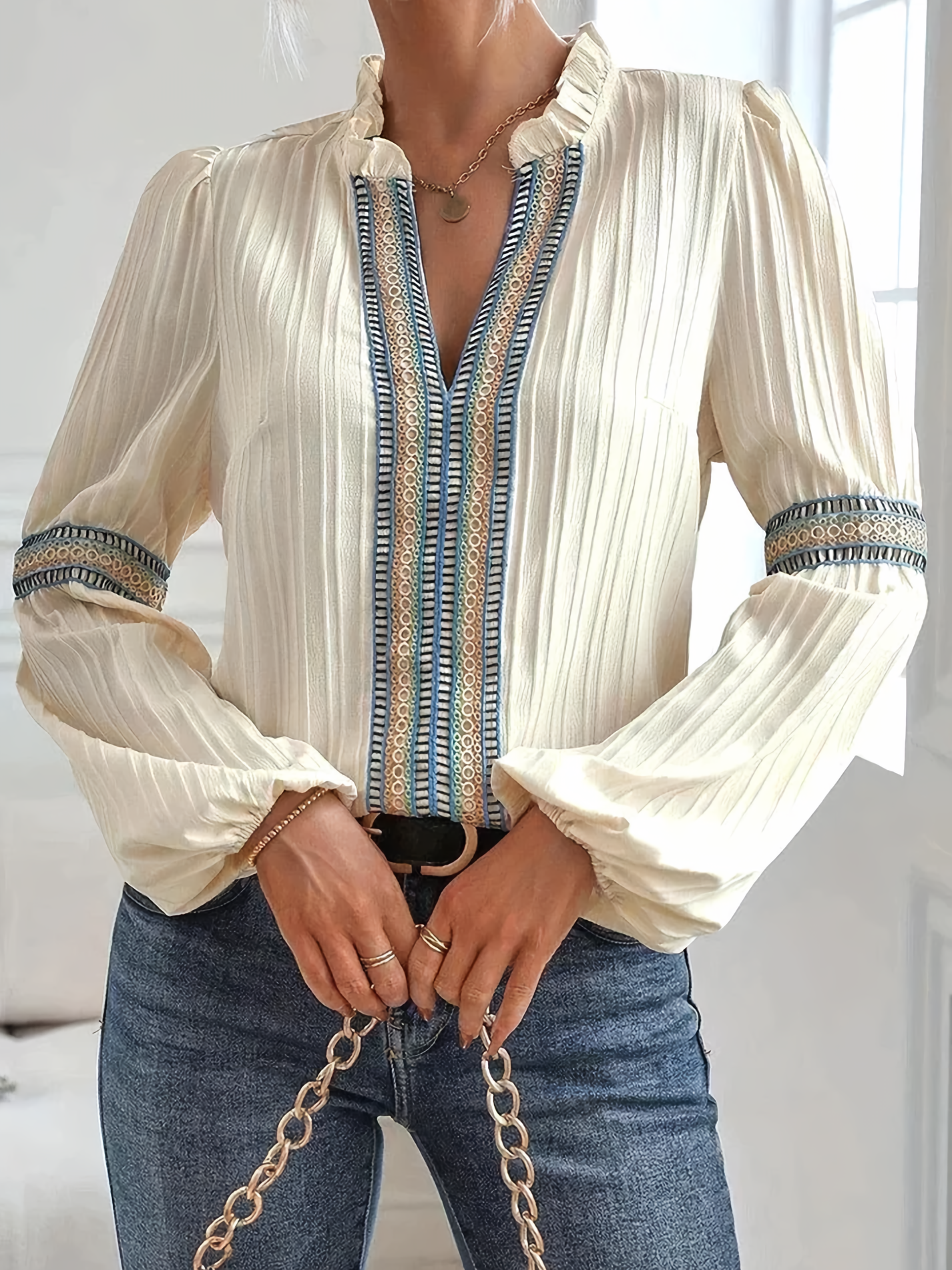 Stacey | Elegant long-sleeved shirt
