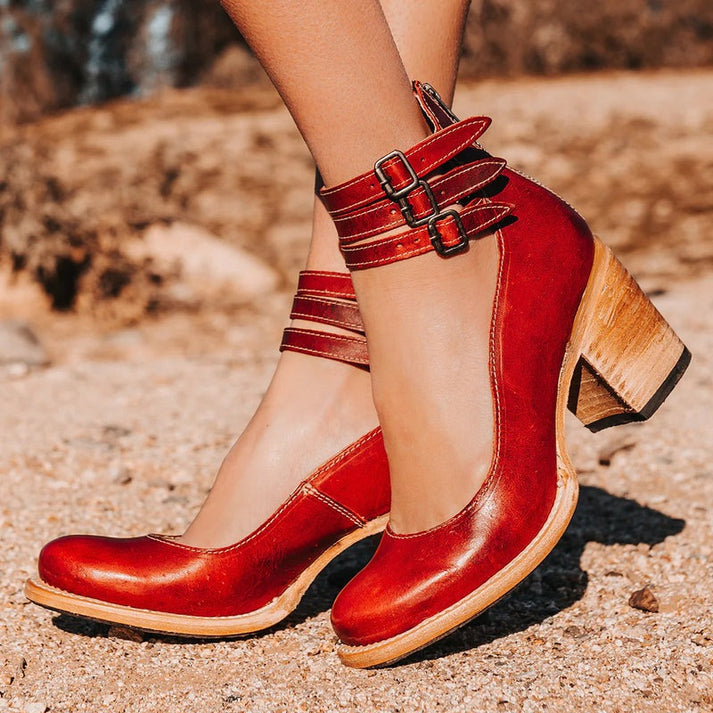 LuxeHeels | סנדלי עקב עבים אלגנטיים