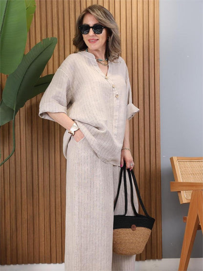 Michele | סט פשתן ללא מאמץ בשני חלקים