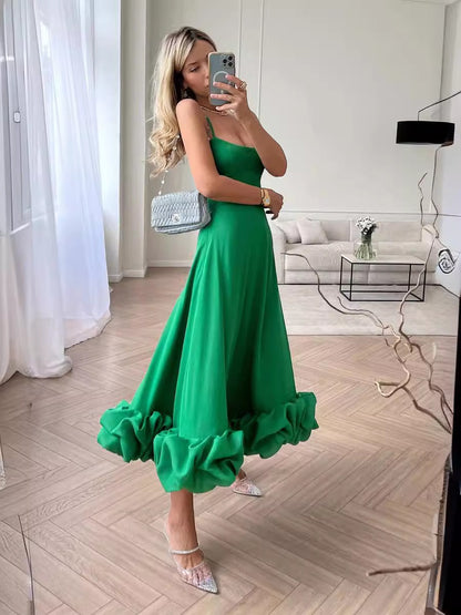 Trina | Corset Midi Dress with Fringe