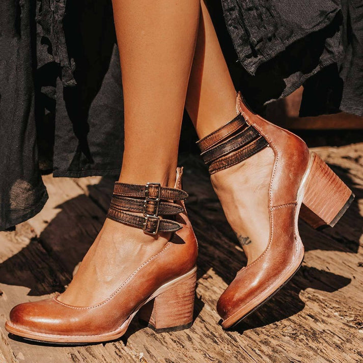 LuxeHeels | סנדלי עקב עבים אלגנטיים