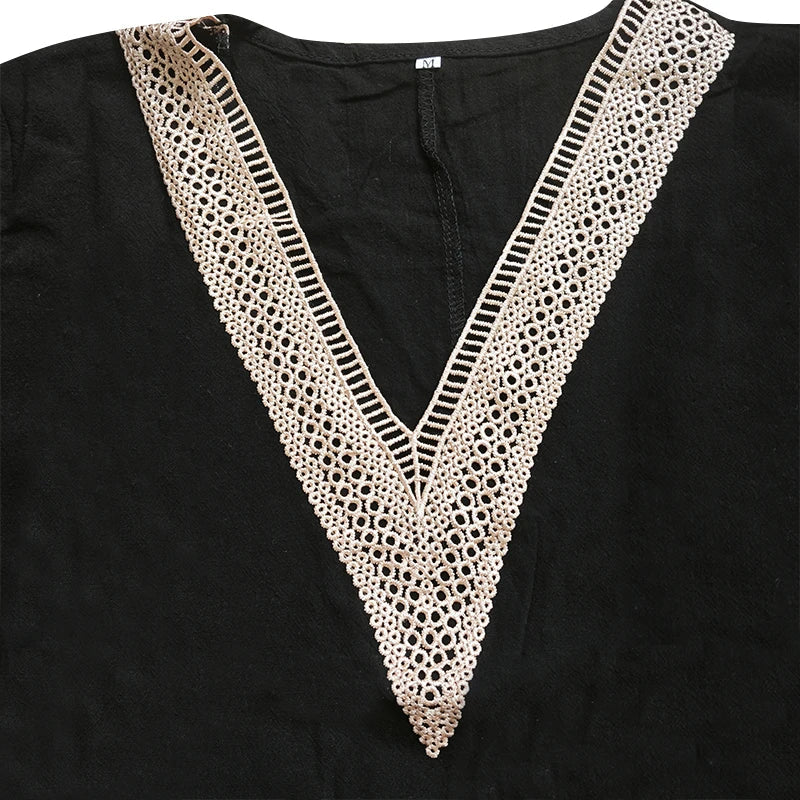 Corrine | שמלת צווארון וי אלגנטית