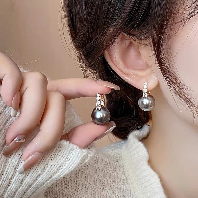 PearLuxe | עגילי פנינה תלויים