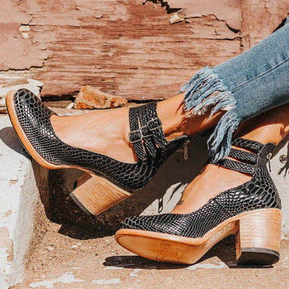 LuxeHeels | סנדלי עקב עבים אלגנטיים