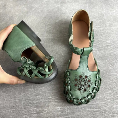 EcoSoles | סנדלים שטוחים בצבע אחיד לנשים