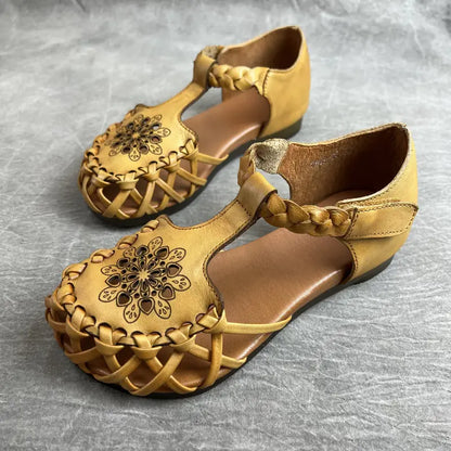 EcoSoles | סנדלים שטוחים בצבע אחיד לנשים