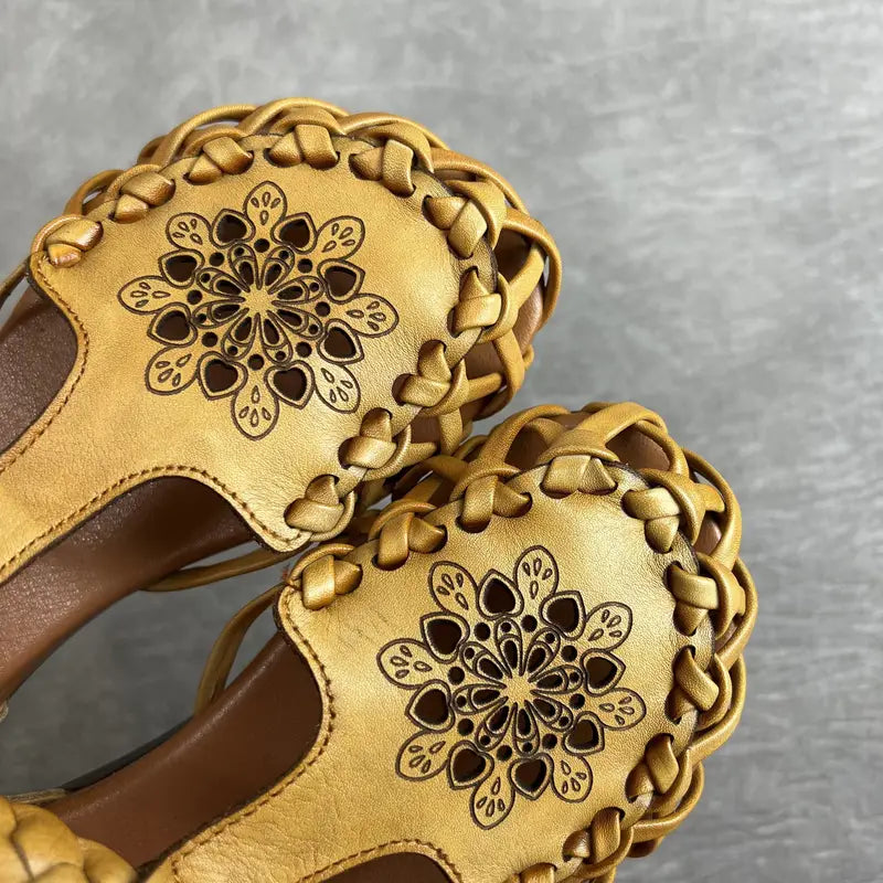 EcoSoles | סנדלים שטוחים בצבע אחיד לנשים