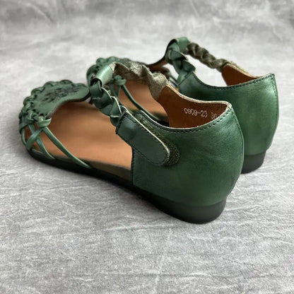 EcoSoles | סנדלים שטוחים בצבע אחיד לנשים