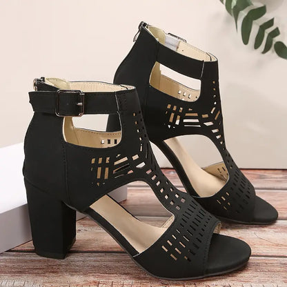 SoleCharm | Stylish back zipper heels 