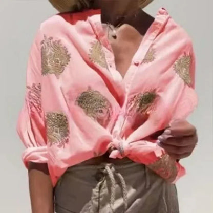 Natalia | טופ בוהו שיק עם כפתורים