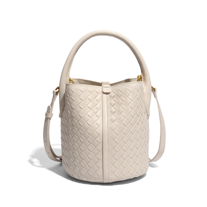 Carlene | Woven Leather Bucket Bag 