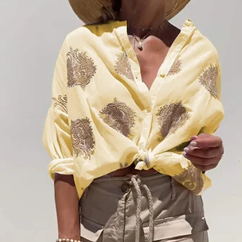 Natalia | טופ בוהו שיק עם כפתורים