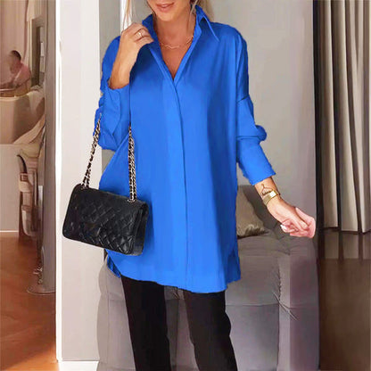 Virelle | Shirt with collar and slit 