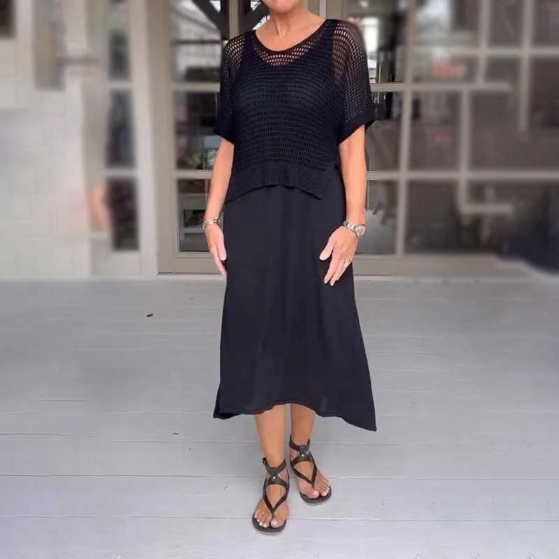 Tracie | Two-piece crochet summer dress with mesh top