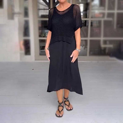 Tracie | Two-piece crochet summer dress with mesh top