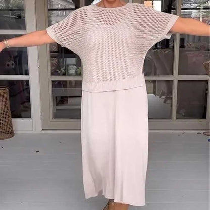 Tracie | Two-piece crochet summer dress with mesh top