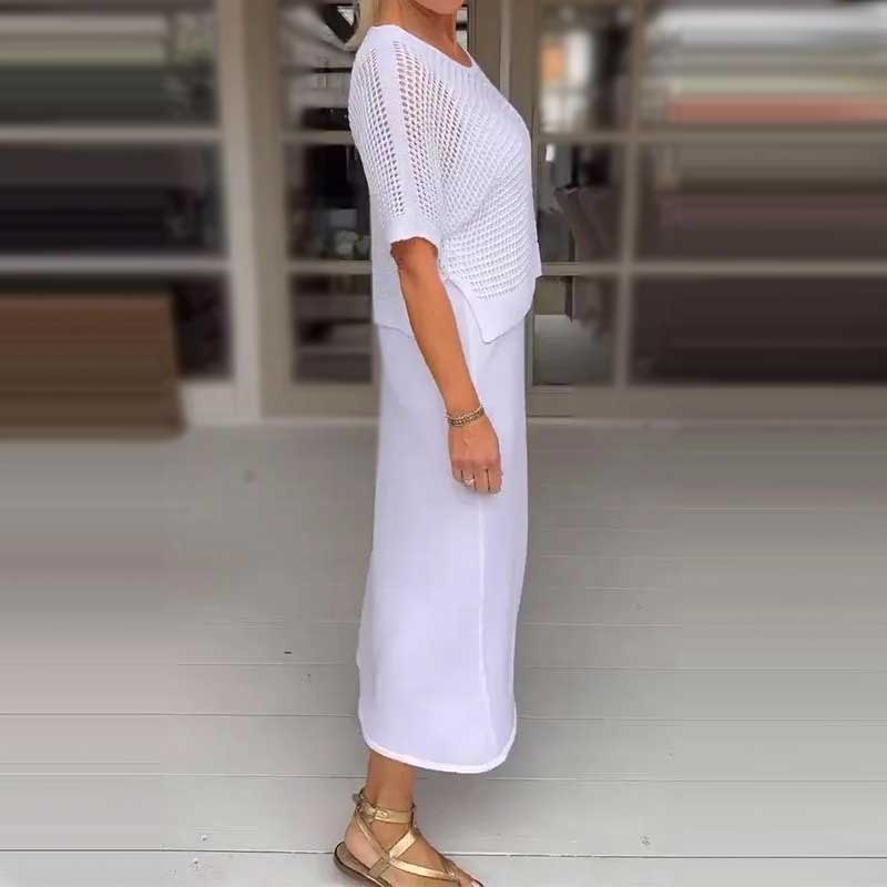 Tracie | Two-piece crochet summer dress with mesh top